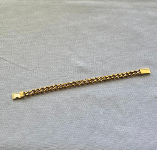 Cuban Chain Bracelet Gold 7"