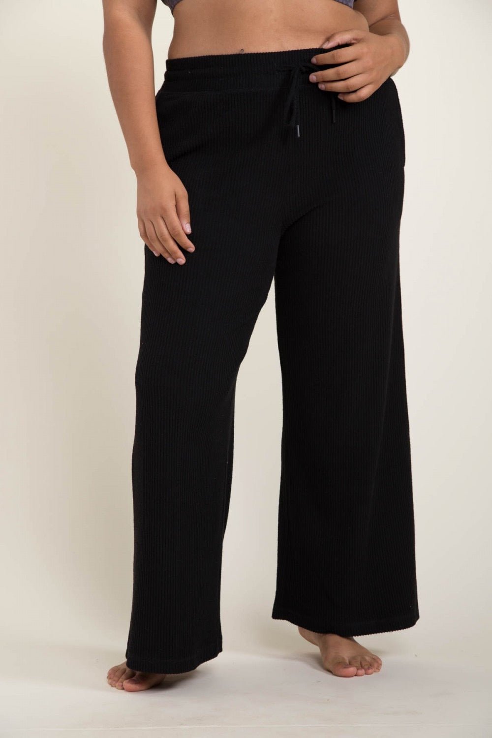 Curvy Ribbed Chill Lounge Pants - House of Drip Apparel