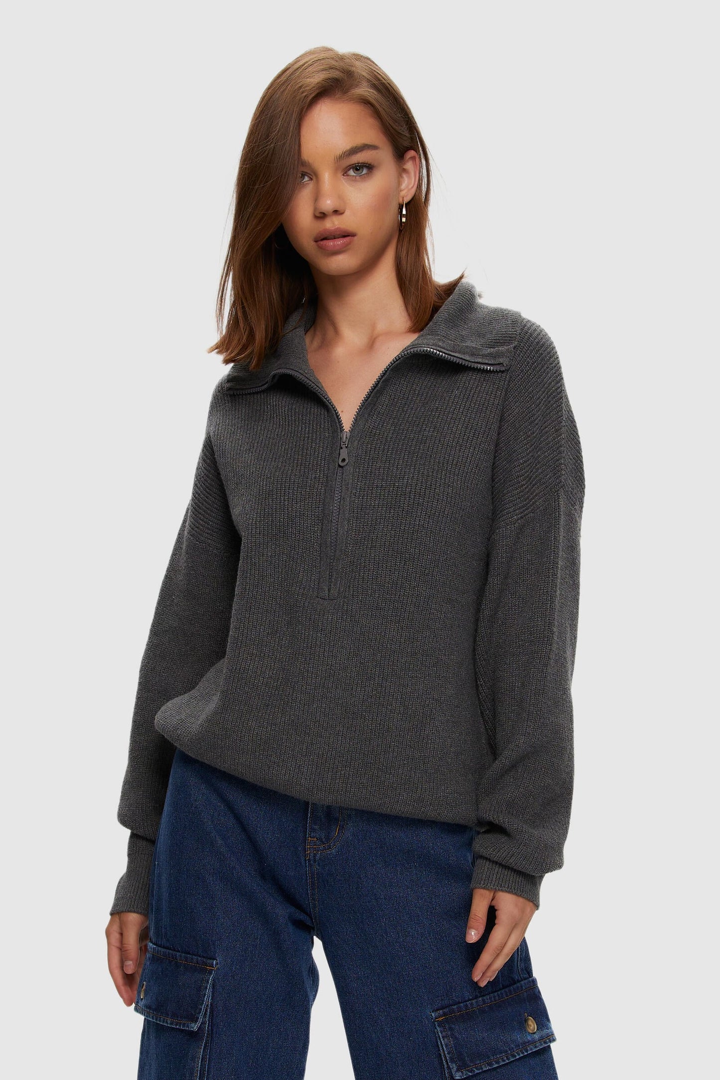 Longer Length Knitted Half Zip - Kuwalla