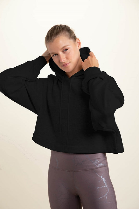 Women Hoodie Cropped Sweatshirt