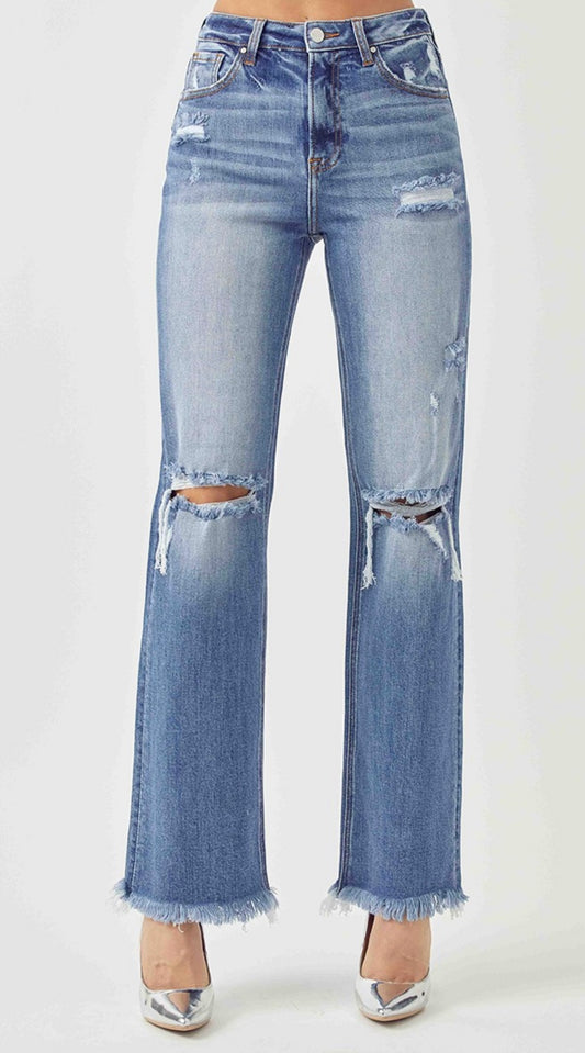 High Rise Straight Jeans