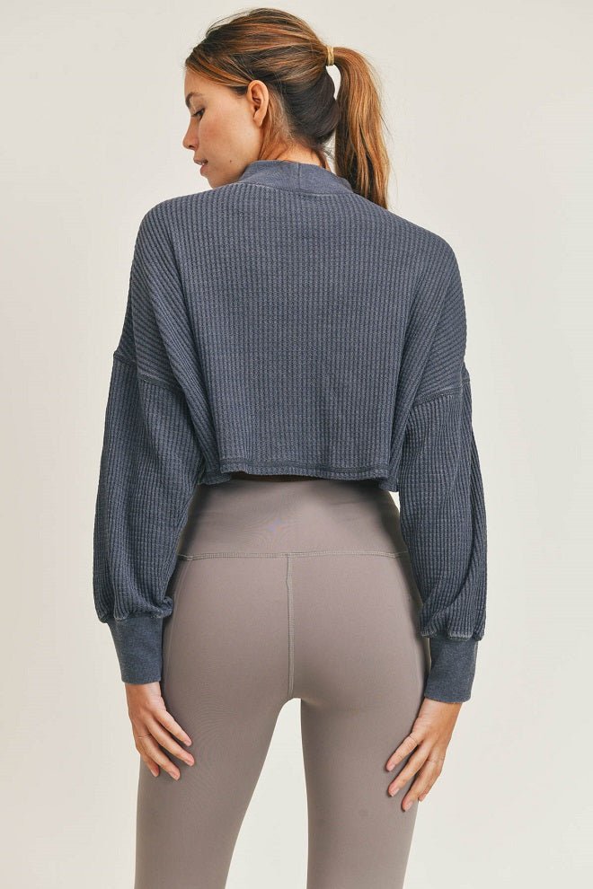 Long Sleeve Loose Fit Crop Top - House of Drip Apparel