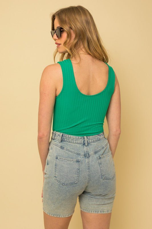 Sleeveless Square Neck Bodysuit - House of Drip Apparel