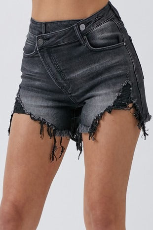 High-Rise Cross Over Shorts