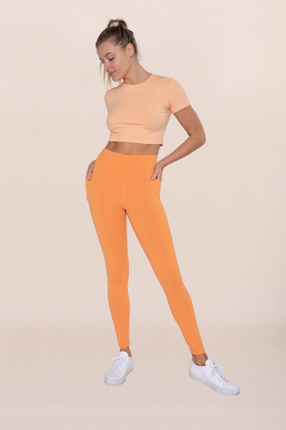 Essential Micro-Ribbed Cropped Athleisure Tee