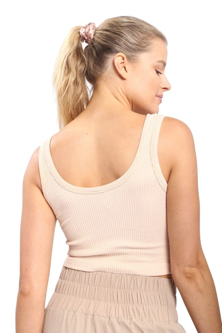 Ribbed Seamless Cropped Tank Top