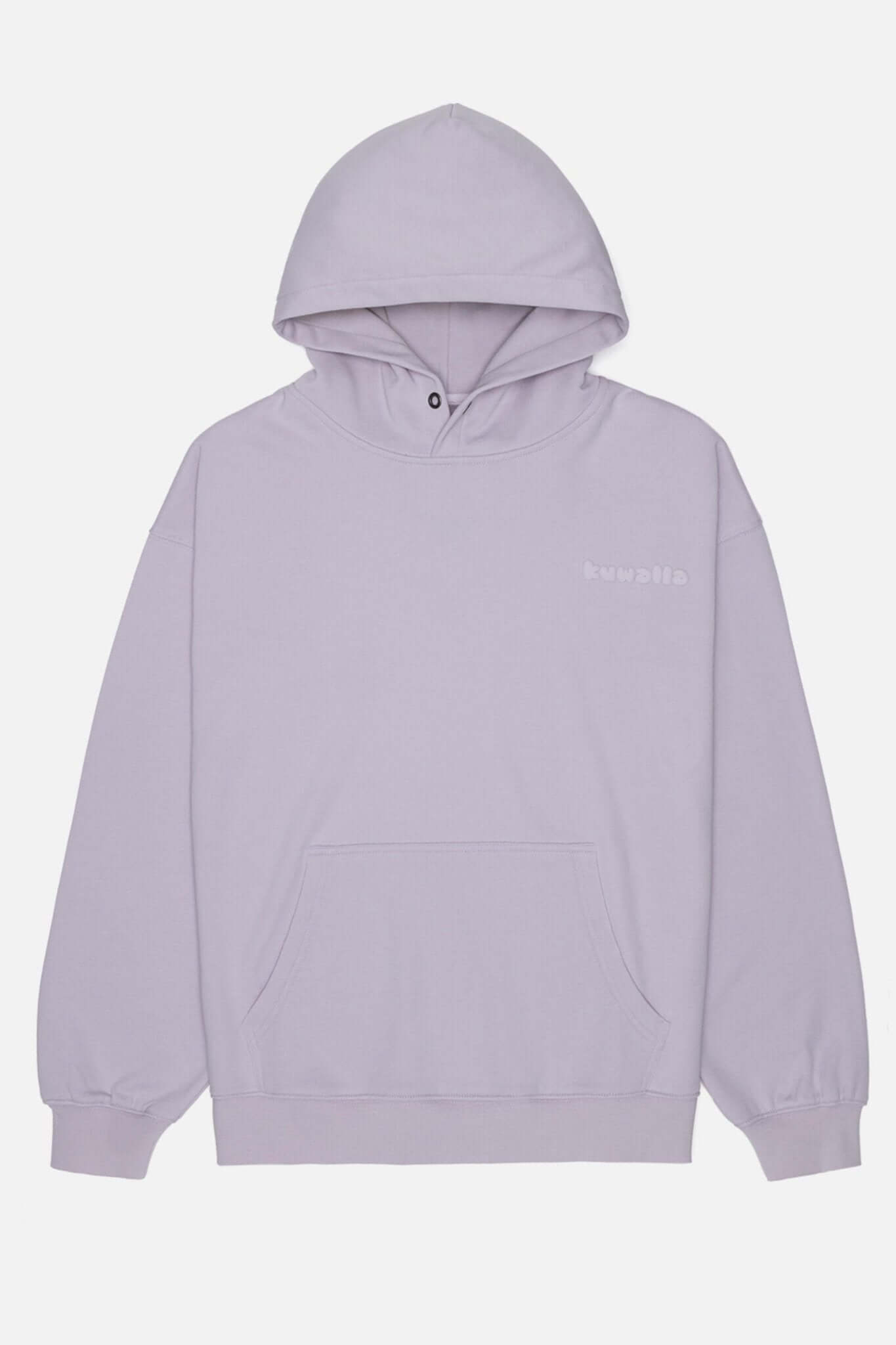 Kuwalla Bubble Hoodie - Essential Street Style in soft lavender color with front pocket.