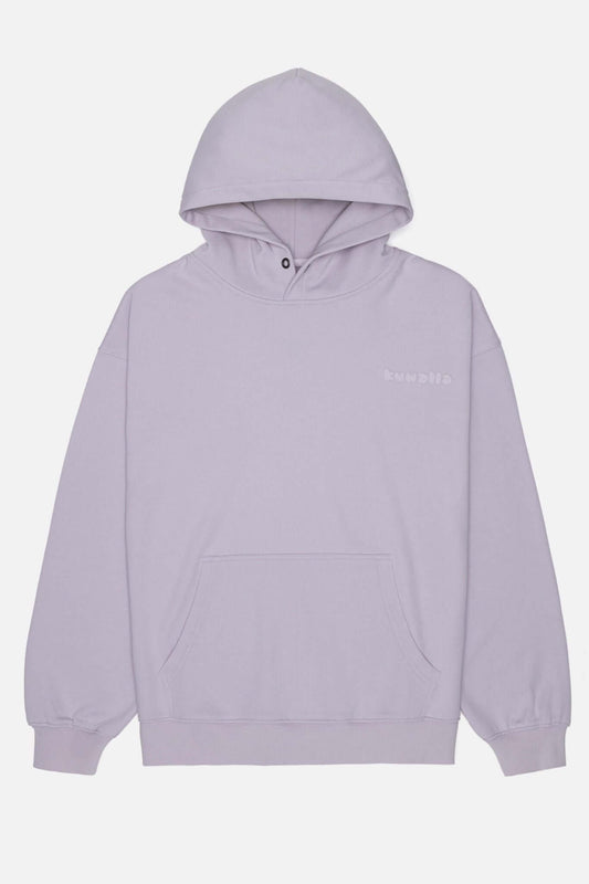Kuwalla Bubble Hoodie - Essential Street Style in soft lavender color with front pocket.