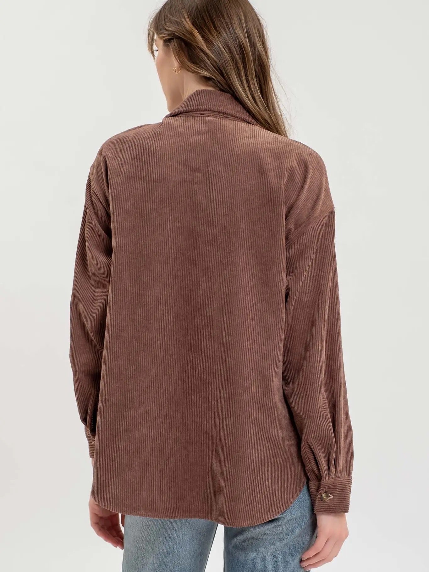 Corduroy Button Up Shacket - House of Drip Apparel