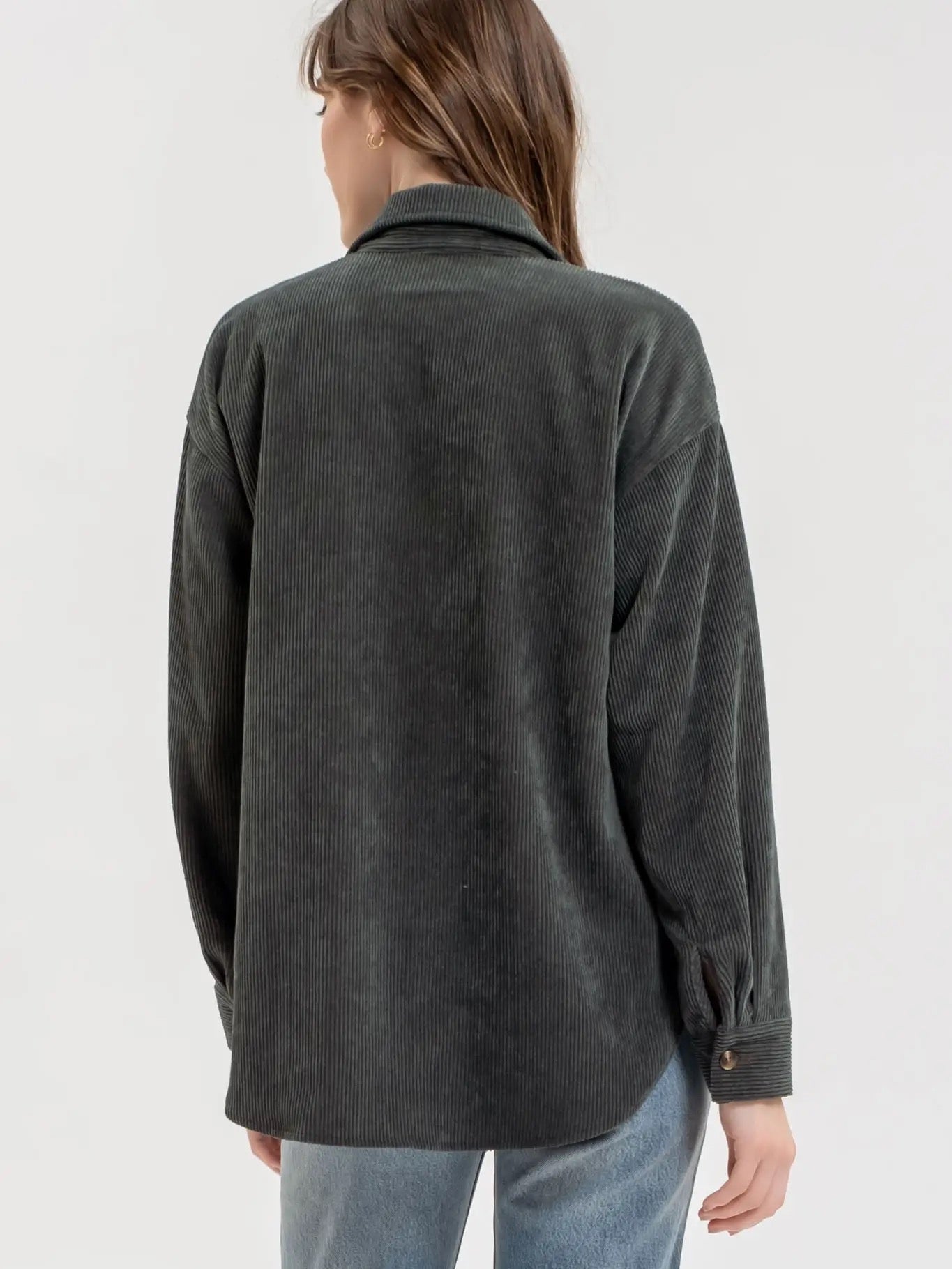 Corduroy Button Up Shacket - House of Drip Apparel