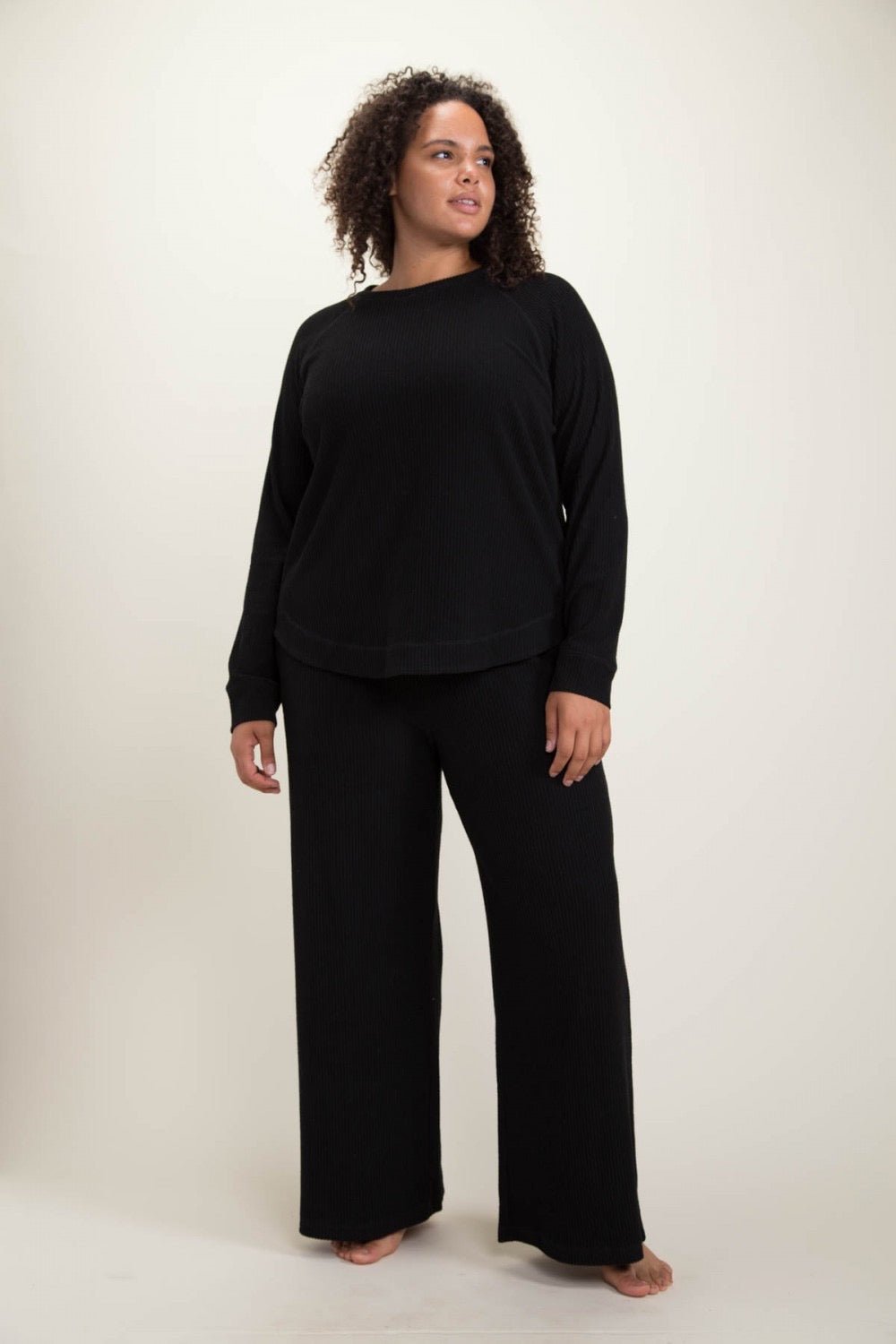 Curvy Ribbed Chill Lounge Pants - House of Drip Apparel