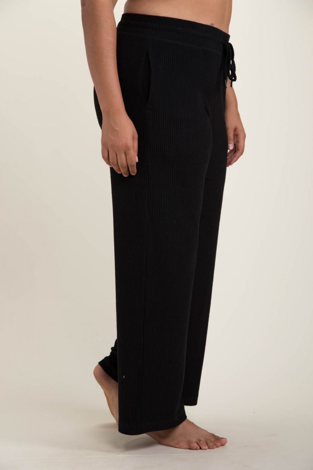 Curvy Ribbed Chill Lounge Pants - House of Drip Apparel