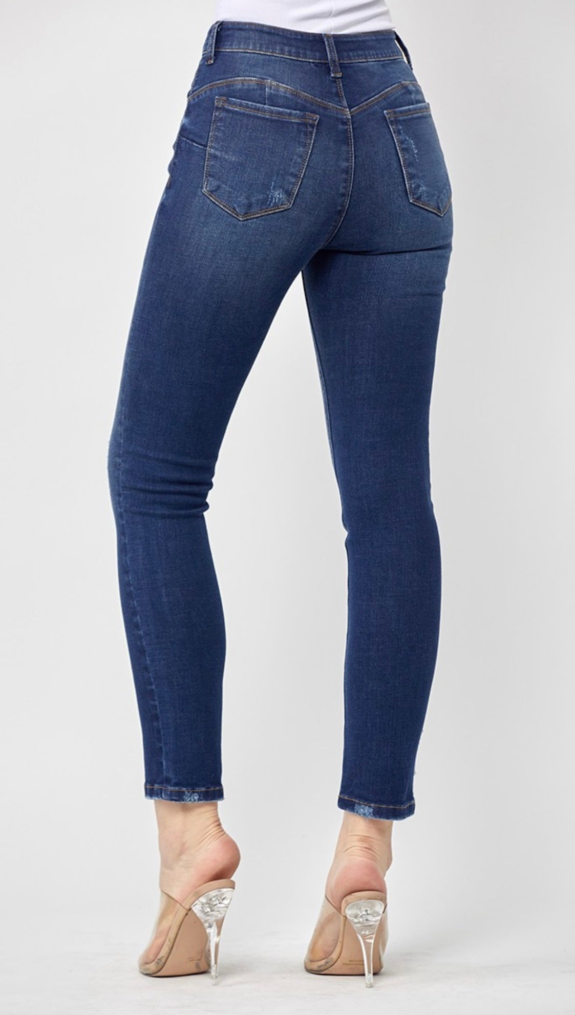 Curvy Yoke Hip Skinny Jean - House of Drip Apparel