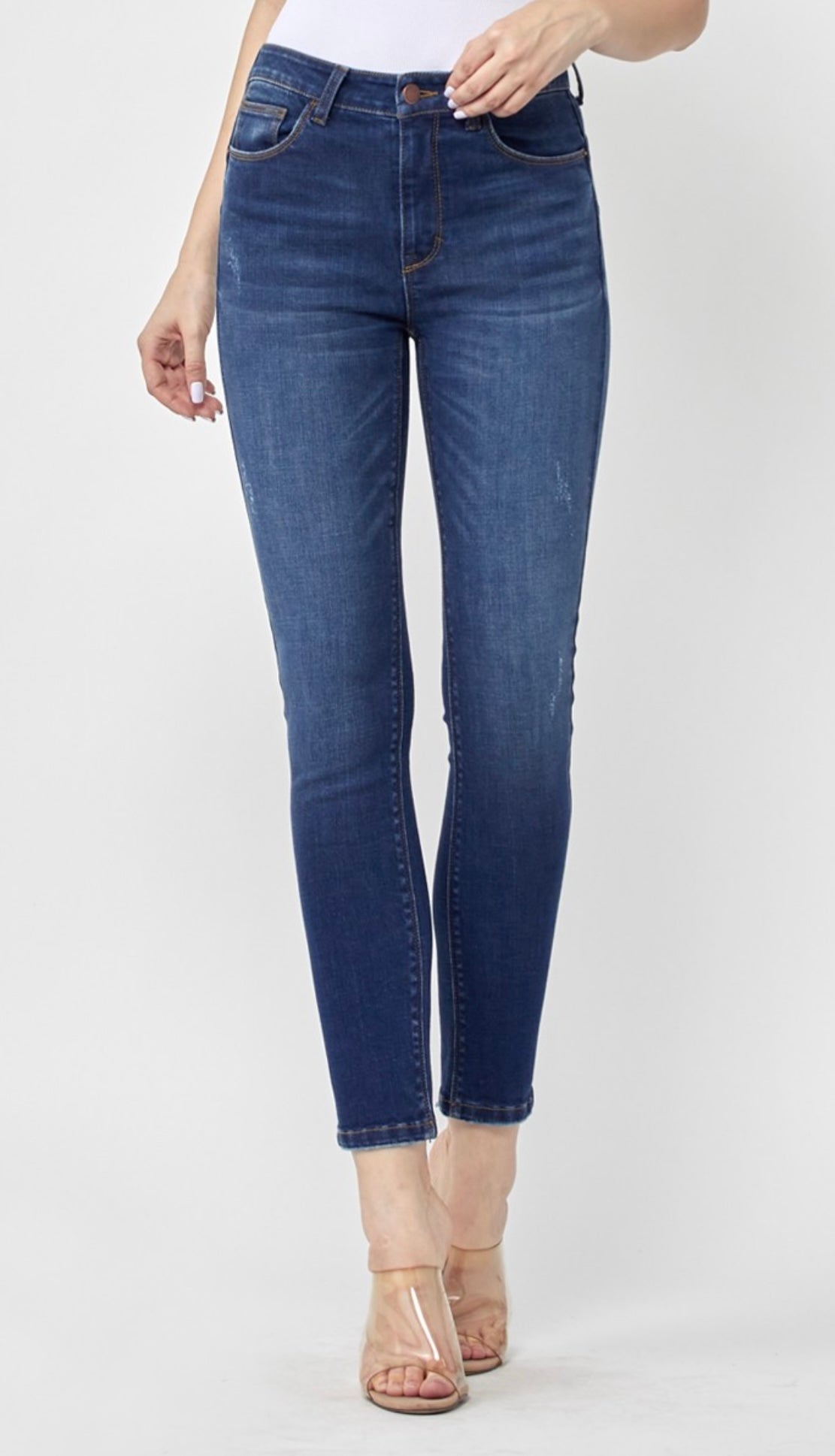 Curvy Yoke Hip Skinny Jean - House of Drip Apparel