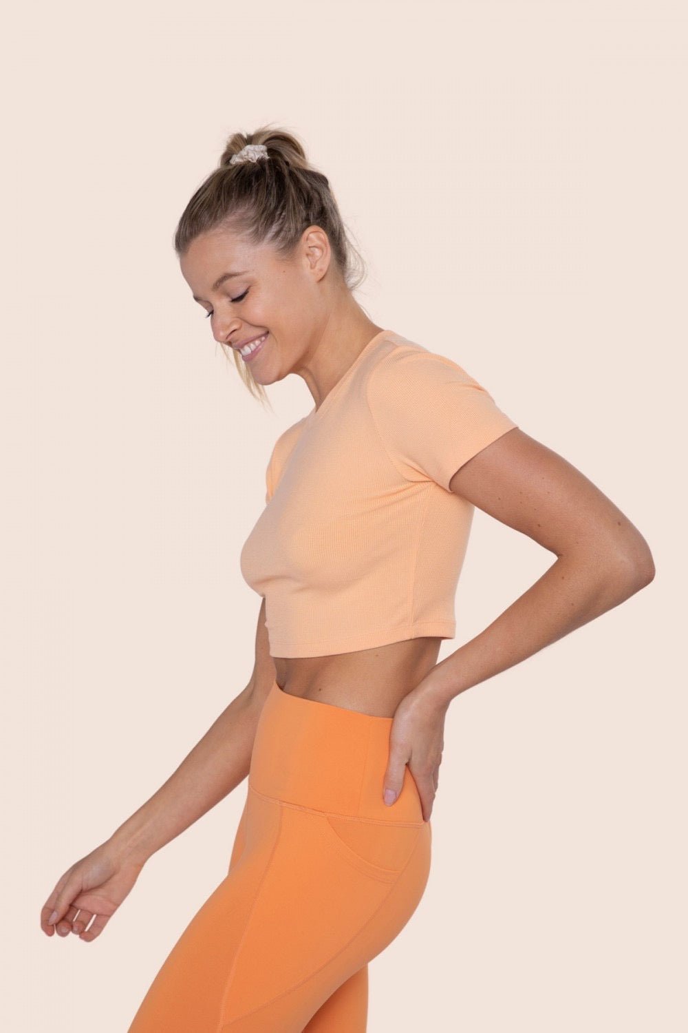 Essential Micro - Ribbed Cropped Athleisure Tee - House of Drip Apparel