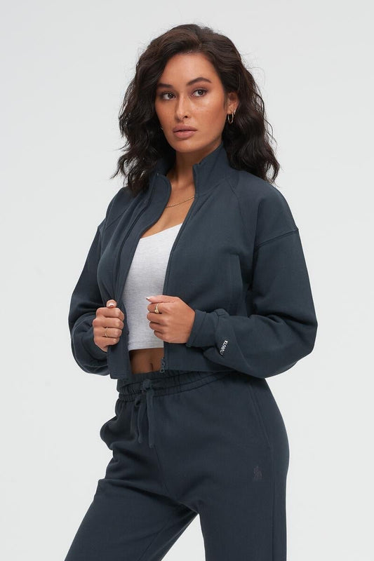 High Collar Fleece Bomber - Kuwalla - House of Drip Apparel