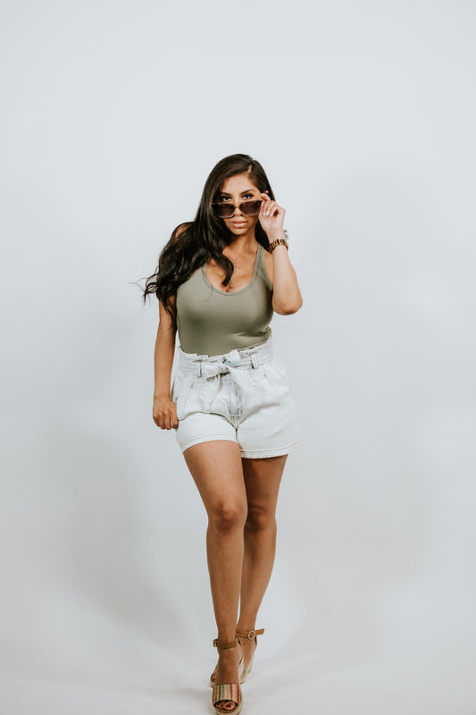 Jean Shorts W/Belt