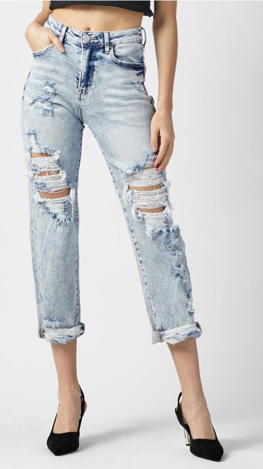 High Rise Boyfriend Jeans