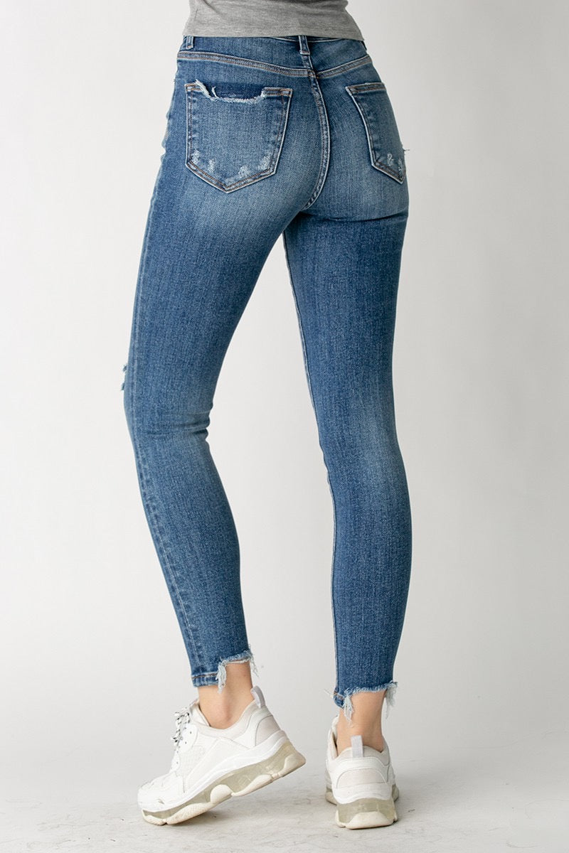 High Rise Vintage Washed Skinny Jean