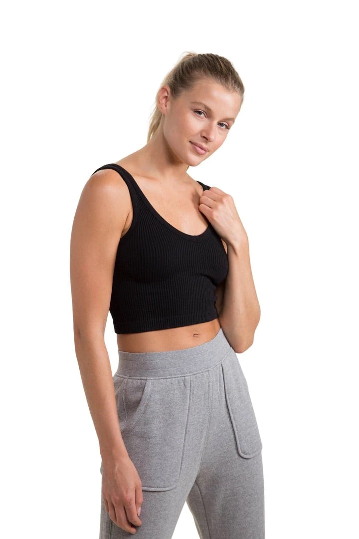 Ribbed Seamless Cropped Tank Top