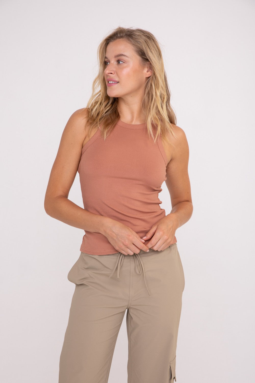 Essential Micro-Ribbed Athleisure Tank Top