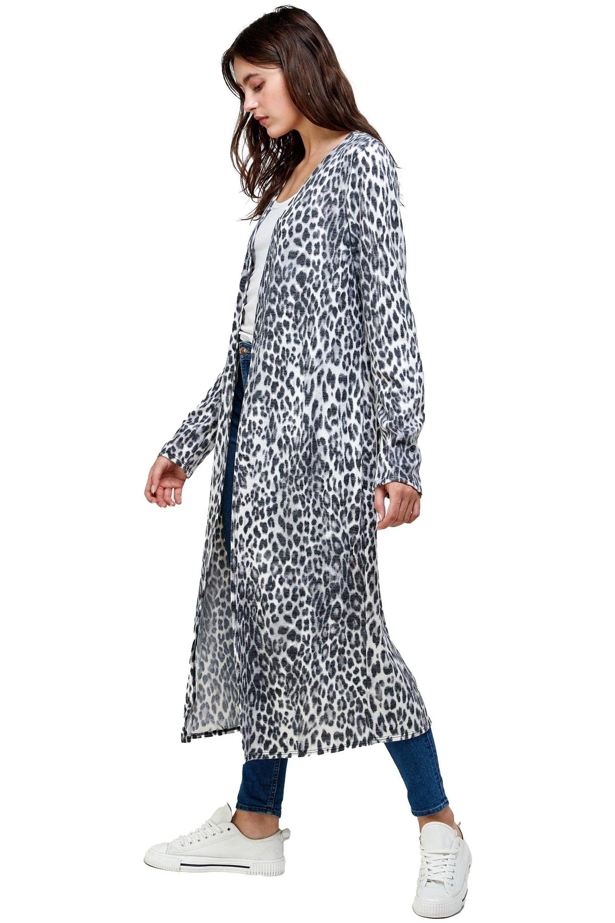Leopard Printed Cardigan - House of Drip Apparel