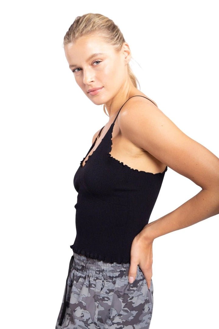 Lettuce Edge Ribbed Cami Top - House of Drip Apparel