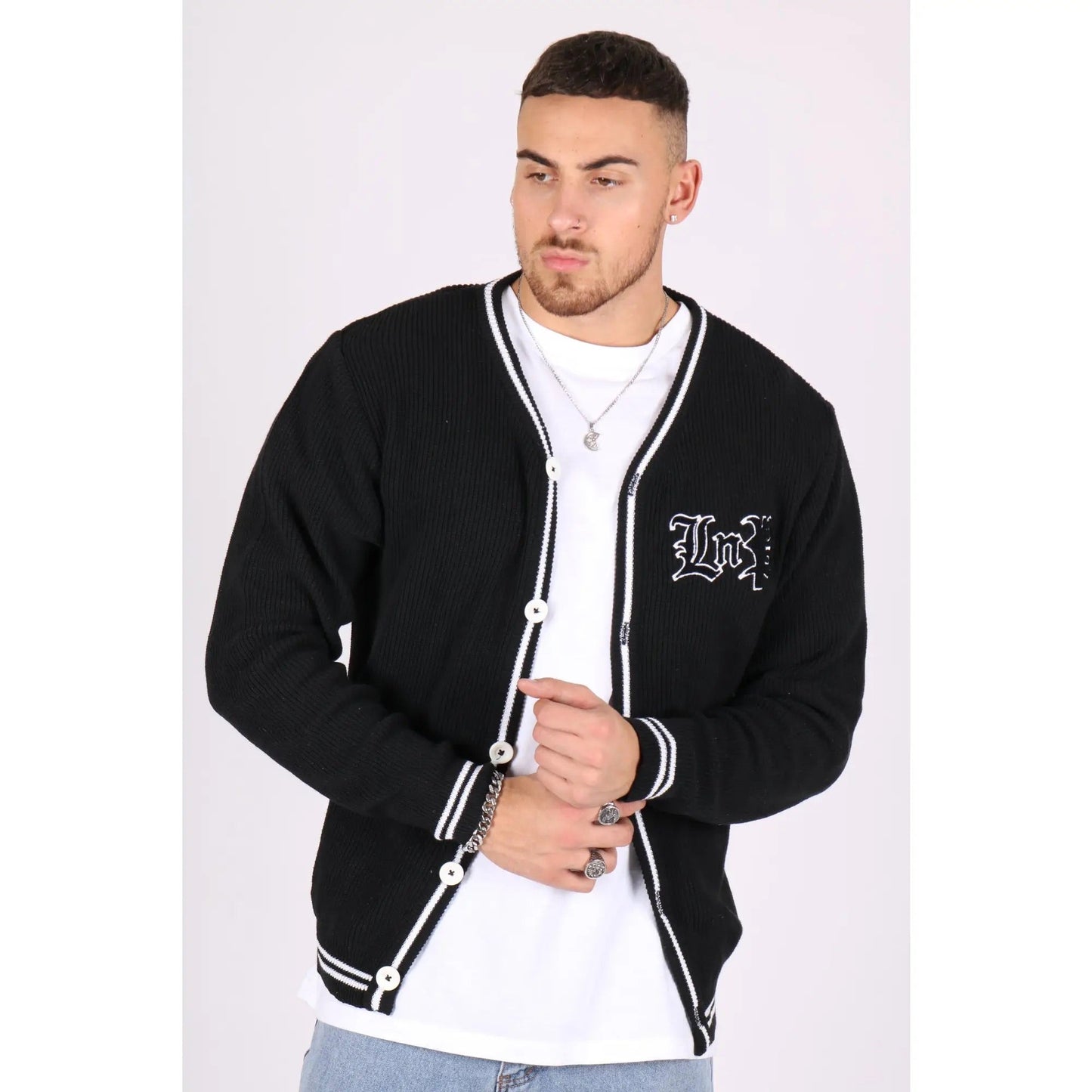 Liquor N Poker College Club Knitted Cardigan - House of Drip Apparel