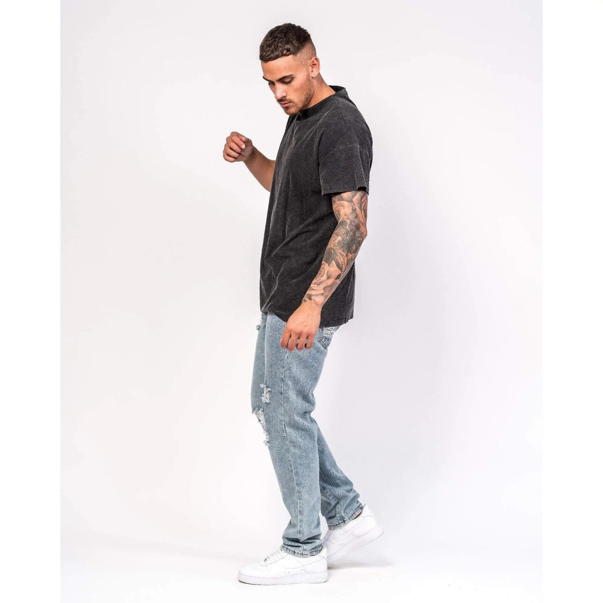 Liquor N Poker Straight Leg Ripped Jeans - House of Drip Apparel