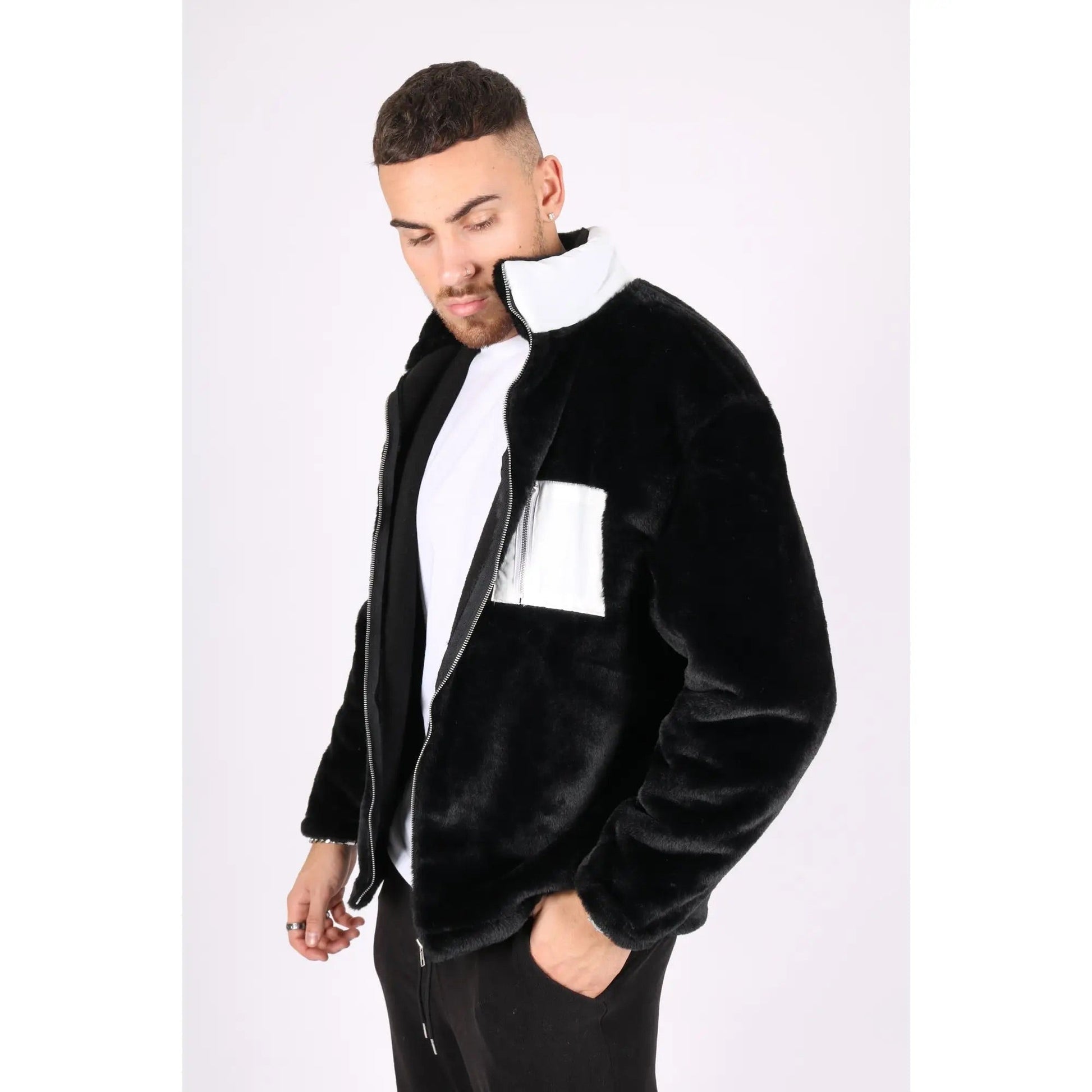Liquor N Poker Utility Fur Jacket - House of Drip Apparel