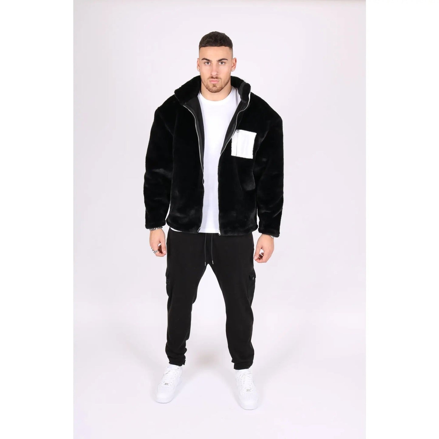 Liquor N Poker Utility Fur Jacket - House of Drip Apparel