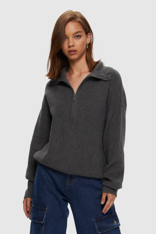 Longer Length Knitted Half Zip - Kuwalla - House of Drip Apparel