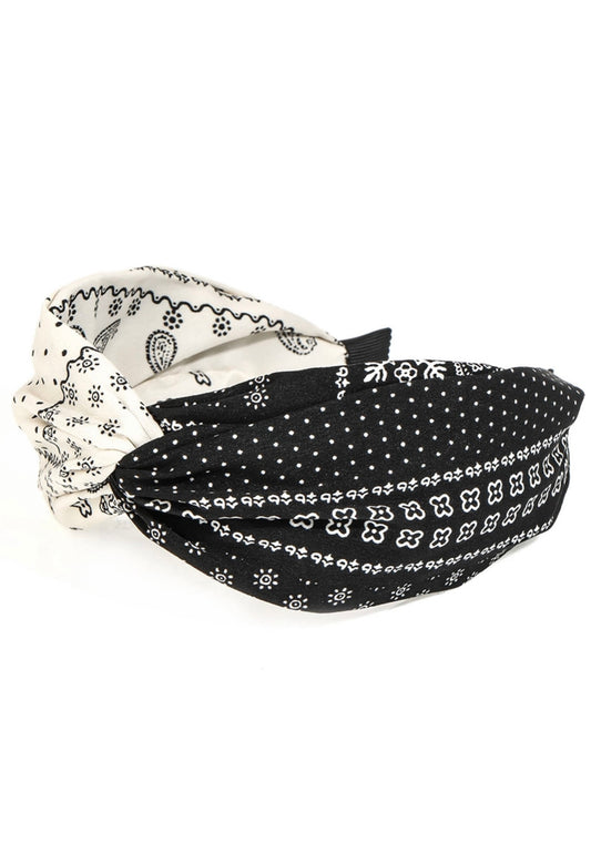 Two Tone Paisley Headband