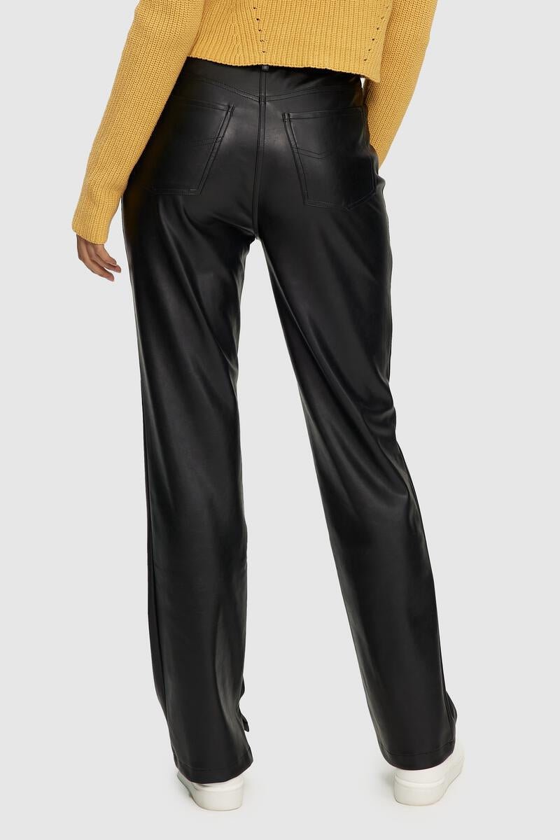 Pleather Straight Fit Pants - Kuwalla - House of Drip Apparel