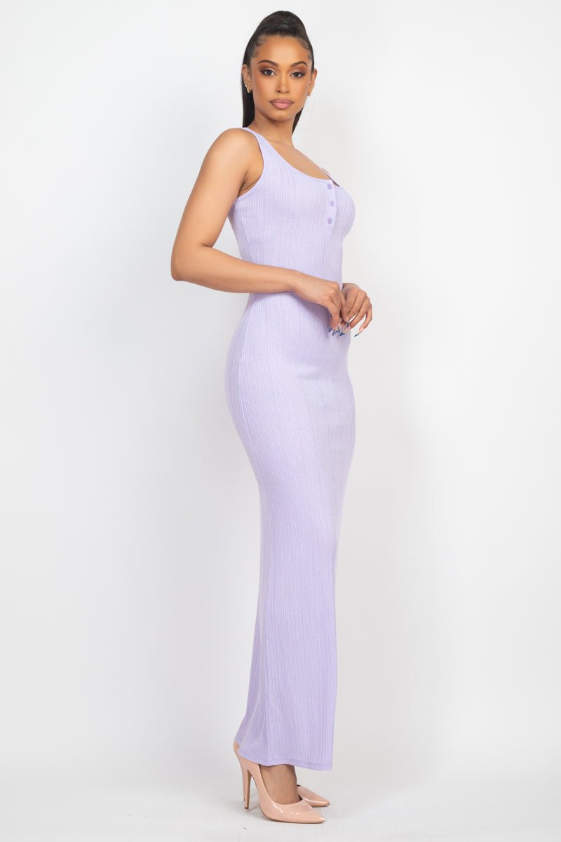 Ribbed Sleeveless Maxi Dress - House of Drip Apparel