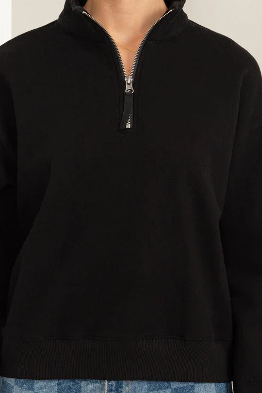 Right Time Half Zip Sweatshirt - House of Drip Apparel