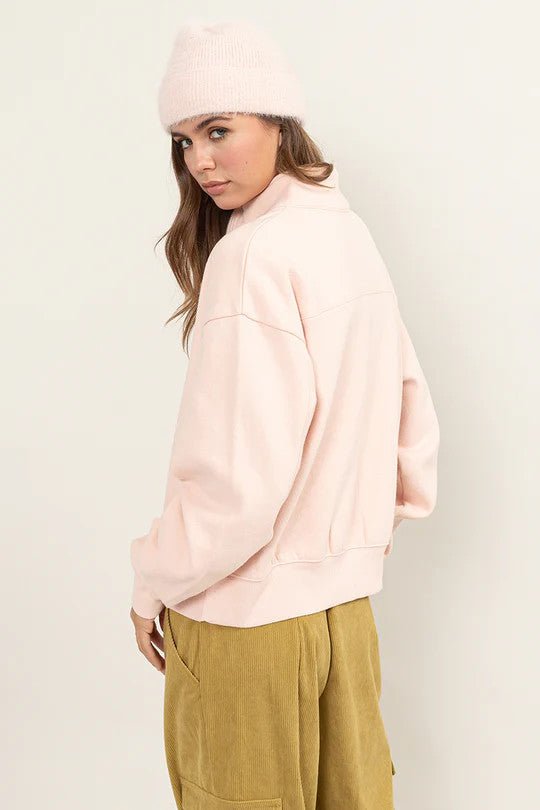 Right Time Half Zip Sweatshirt - House of Drip Apparel