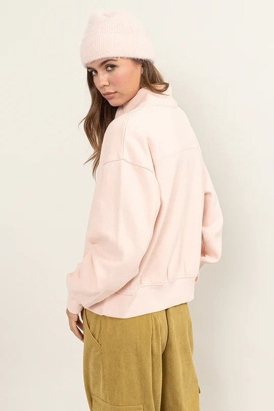 Right Time Half Zip Sweatshirt - House of Drip Apparel