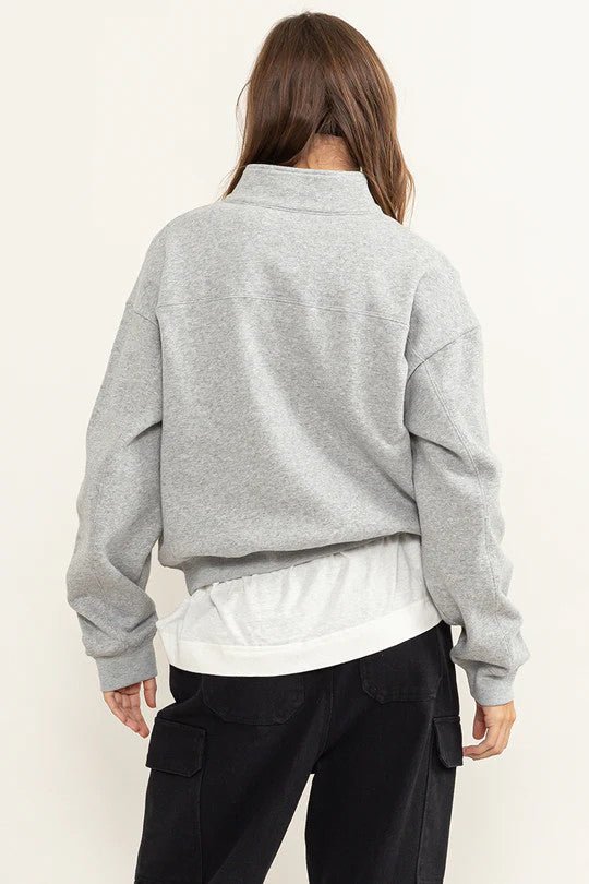 Right Time Half Zip Sweatshirt - House of Drip Apparel