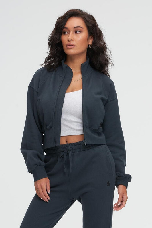 High Collar Fleece Bomber - Kuwalla