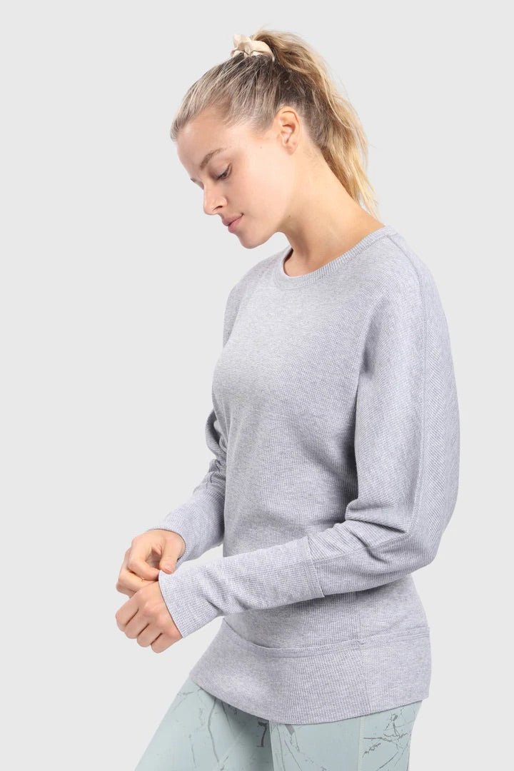 Waffle Knit Long Sleeve Shirt - House of Drip Apparel