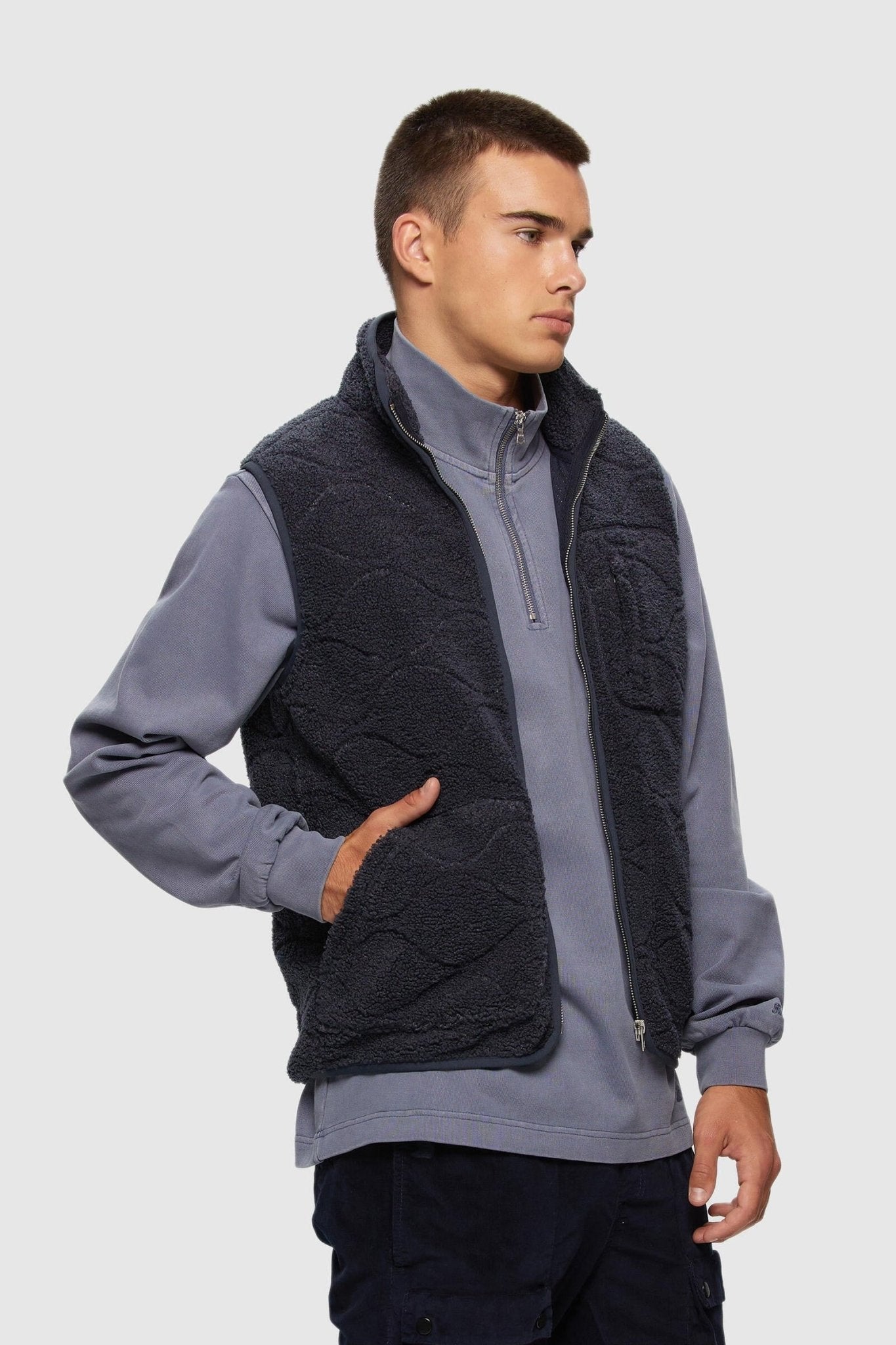 Wave Sherpa Vest - Kuwalla - House of Drip Apparel