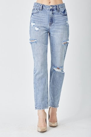 High Rise Barrel Leg Jeans