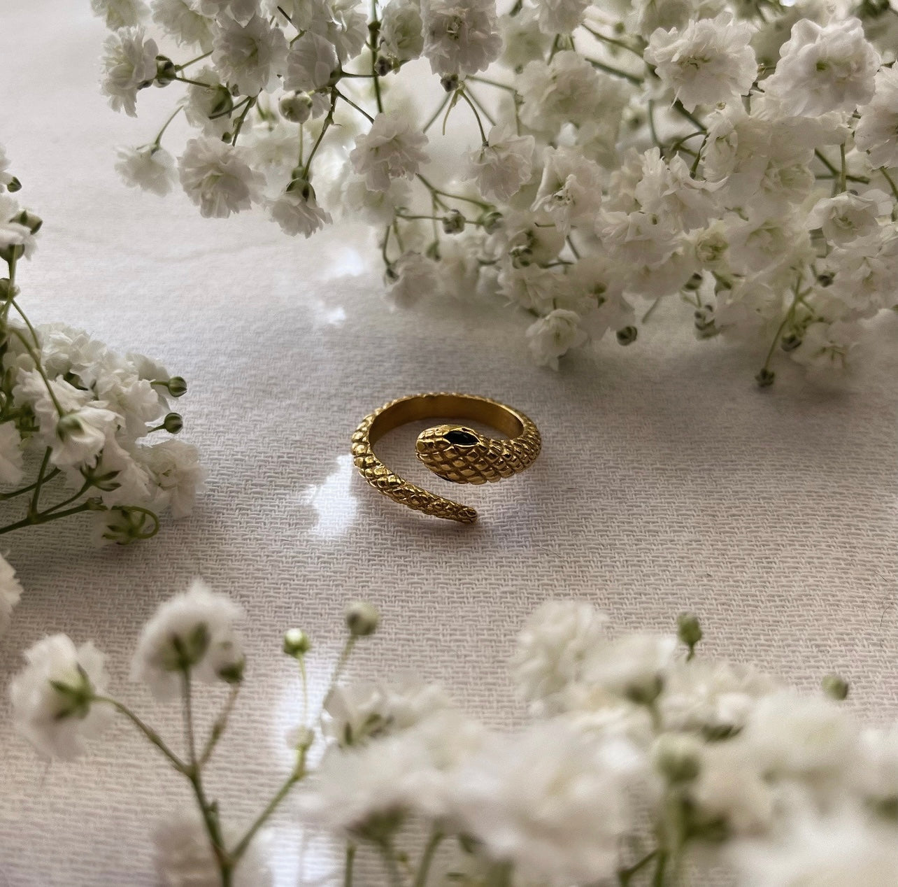 Snake Ring Gold 7.5"